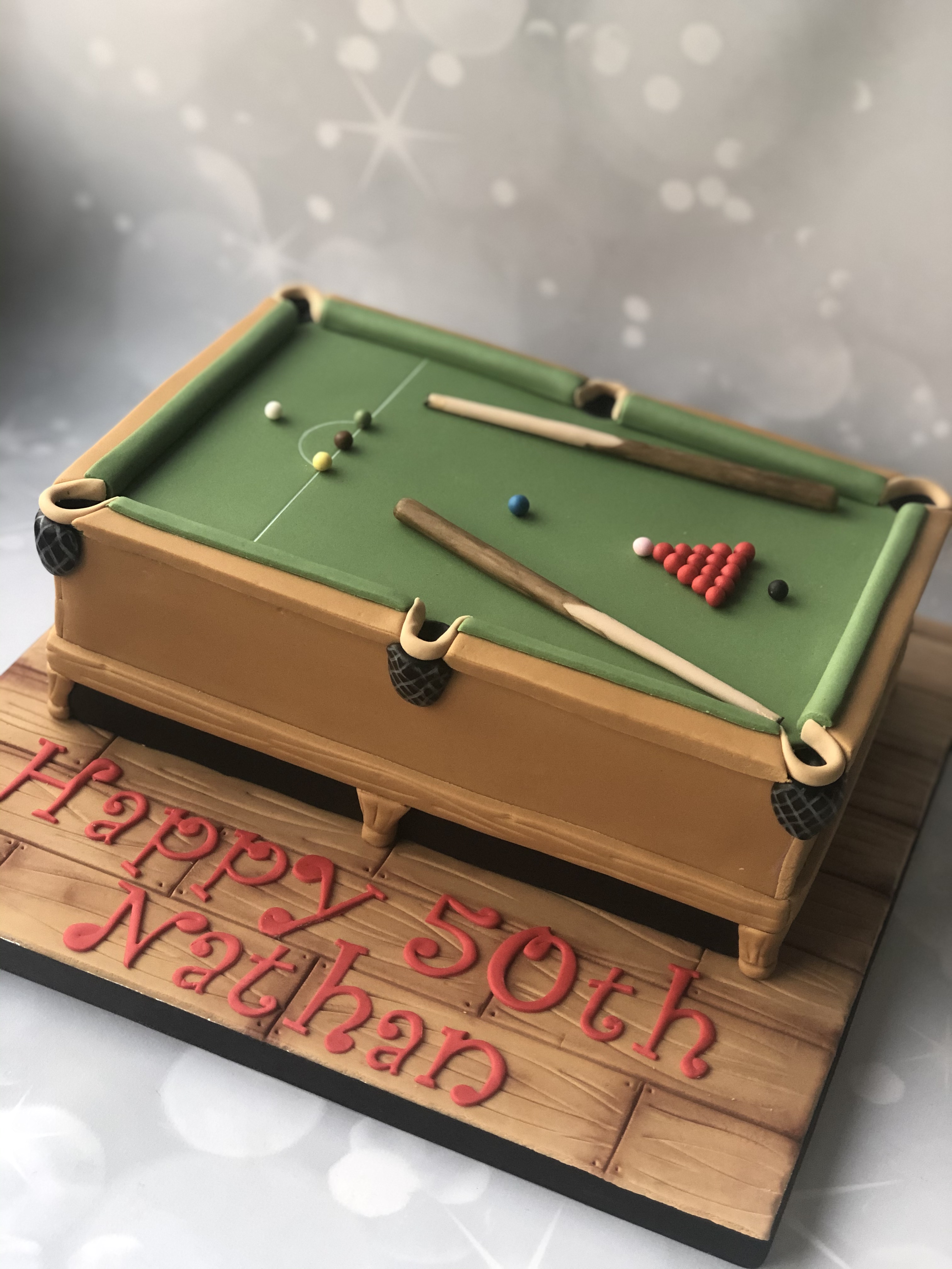 Snooker Table cake